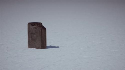 Videohive - Old Metal Fuel Canister at Salt Flats in Utah - 35232410 - 35232410