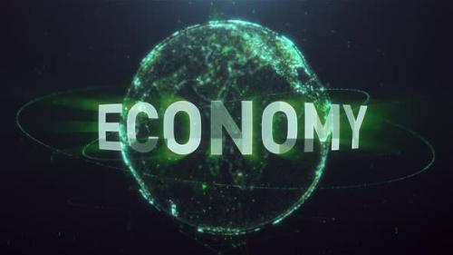 Videohive - Digital Network Earth Hud Economy - 35249415 - 35249415