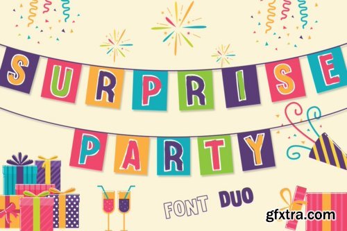 Surprise Party Family Font Family - 3 Fonts