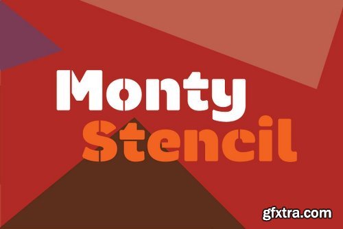 Monty Stencil Font Family  - 4 Fonts