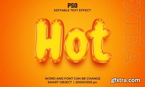 Hot 3d editable text effect premium psd with background