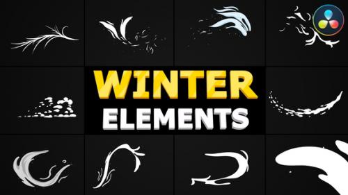 Videohive - Hand-Drawn Winter Elements | DaVinci Resolve - 35290279 - 35290279