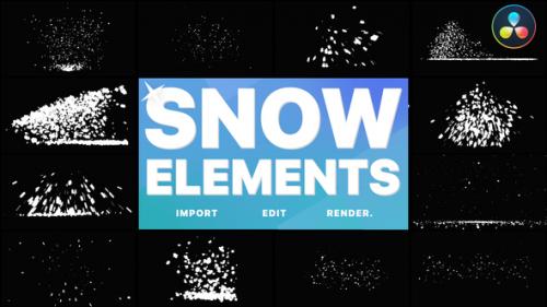 Videohive - Christmas Snow Elements | DaVinci Resolve - 35290822 - 35290822