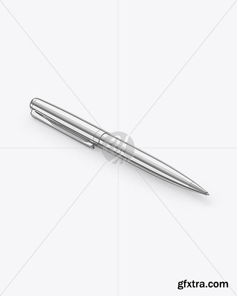 Glossy Metallic Pen Mockup 65502