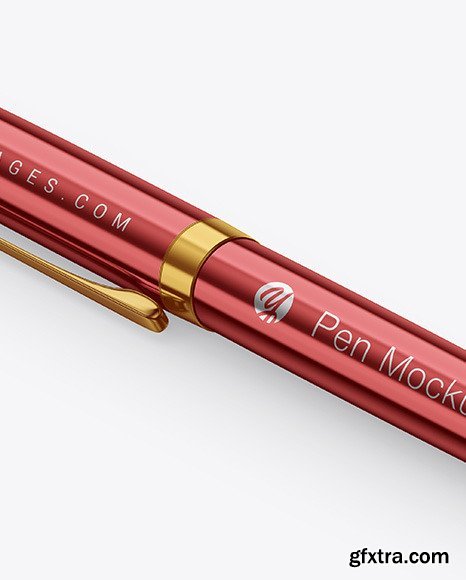 Glossy Metallic Pen Mockup 65502