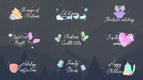 Videohive - Christmas Scribble Titles || DaVinci Resolve - 35310790 - 35310790