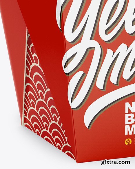 Matte Paper Noodles Box Mockup 65435