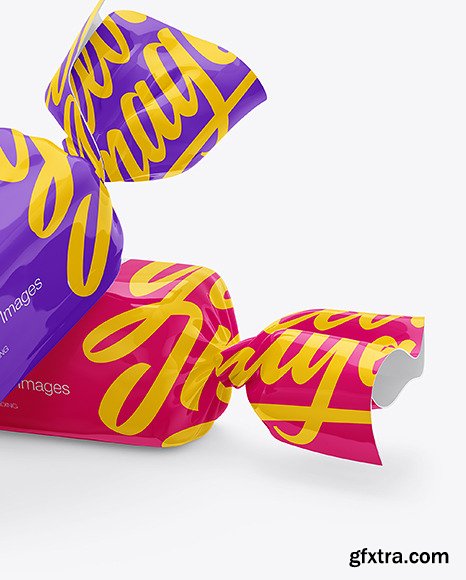 Candies in Glossy Wrapping Mockup 88513