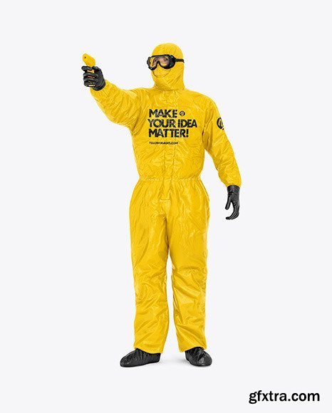 Man in Medical Protective Suit Mockup 67643