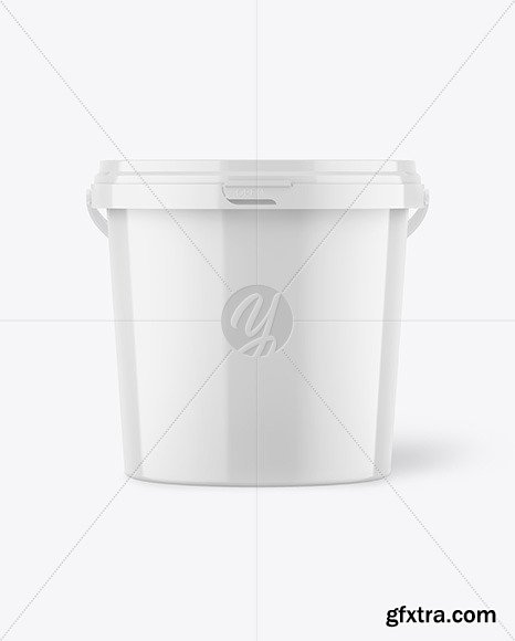 Glossy Plastic Bucket Mockup 65750