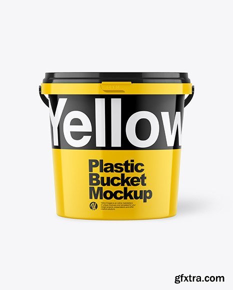 Glossy Plastic Bucket Mockup 65750