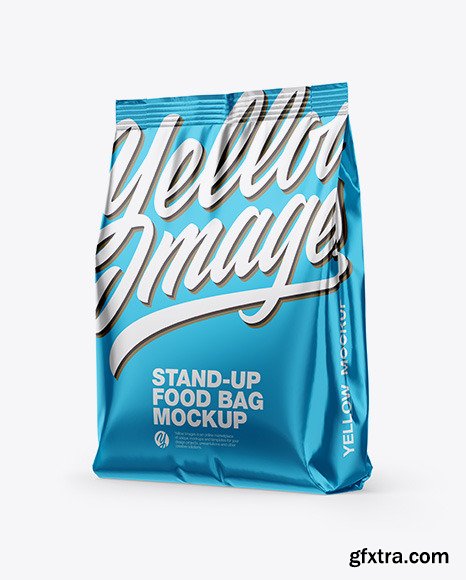 Metallic Stand-Up Bag Mockup 56349