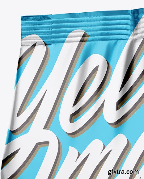 Metallic Stand-Up Bag Mockup 56349