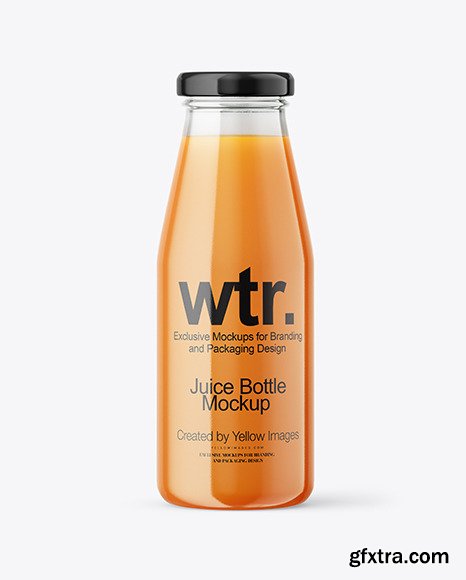 Carrot Juice Bottle Mockup 88768