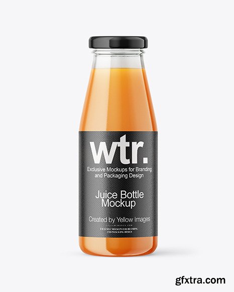 Carrot Juice Bottle Mockup 88768