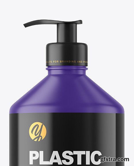 Matte Cosmetic Bottle with Pump Mockup 88786