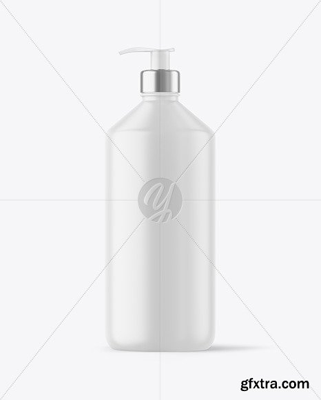 Matte Cosmetic Bottle with Pump Mockup 88786