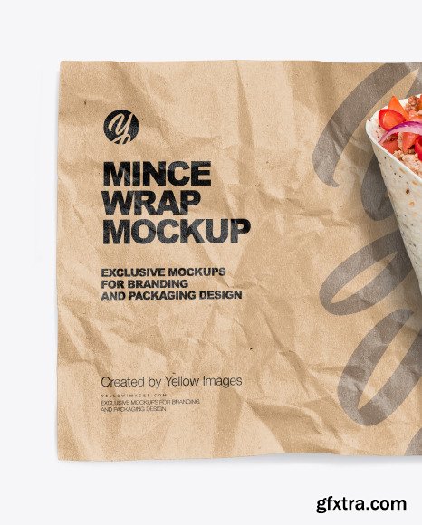 Paper Wrapper With Mince Wrap Mockup 88797