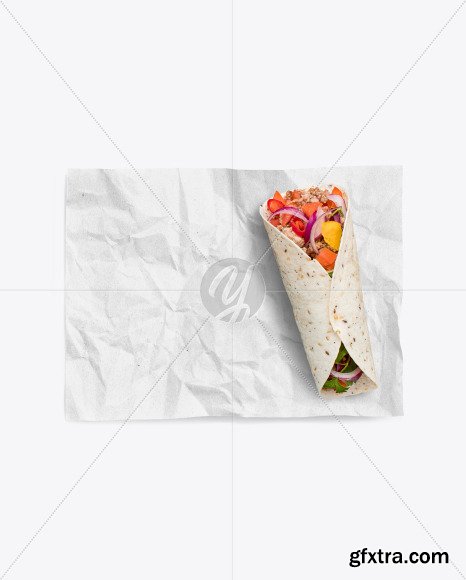 Paper Wrapper With Mince Wrap Mockup 88797