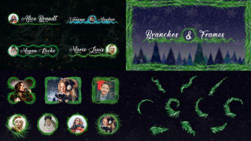 Videohive - Christmas Branches And Vignettes for DaVinci Resolve - 35291995 - 35291995