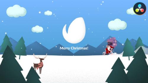 Videohive - Christmas Logo for DaVinci Resolve - 35350332 - 35350332