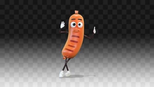 Videohive - Sausage Leans On An Object And Talks - 35298263 - 35298263