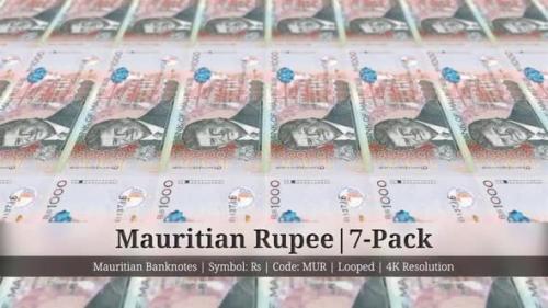 Videohive - Mauritian Rupee | Mauritius Currency - 7 Pack | 4K Resolution | Looped - 35303621 - 35303621