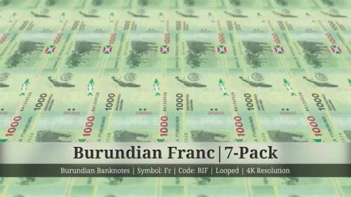 Videohive - Burundian Franc | Burundi Currency - 7 Pack | 4K Resolution | Looped - 35303624 - 35303624