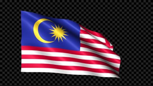 Videohive - Malaysia Flag Blowing In The Wind - 35306667 - 35306667