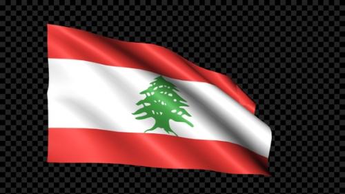 Videohive - Lebanon Flag Blowing In The Wind - 35306670 - 35306670