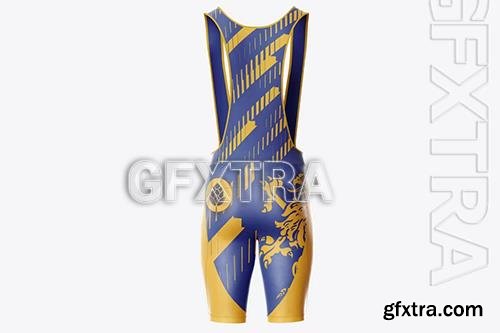 Cycling Bib Shorts Mockup. Back Side U53TMMF