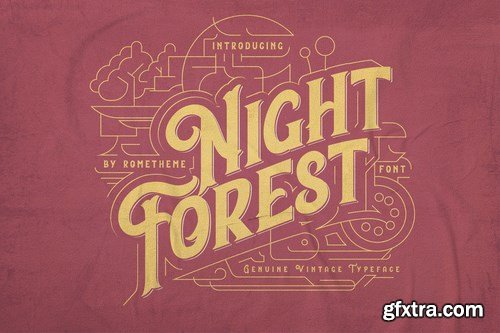 Night Forest - Vintage Font