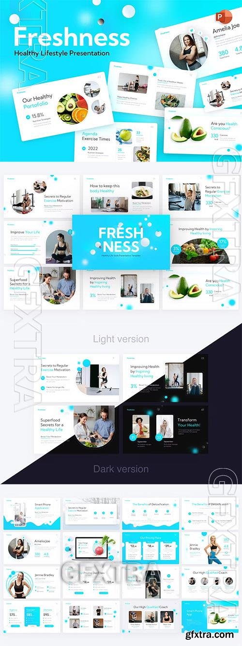 Freshness Health PowerPoint Template 7HR9SQM