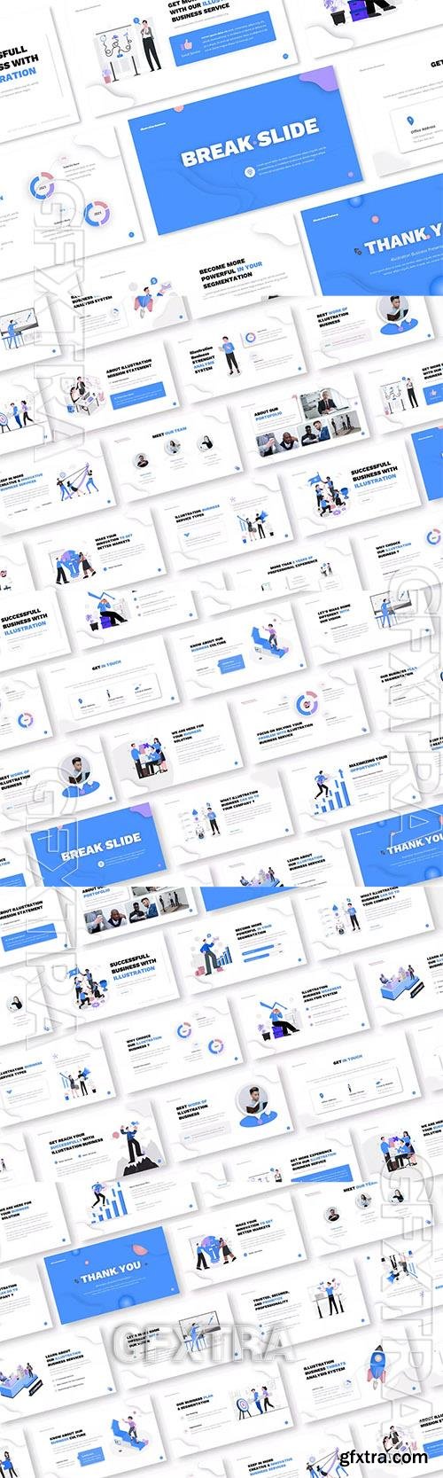 Illustration Business Powerpoint, Keynote and Google Slides Presentations