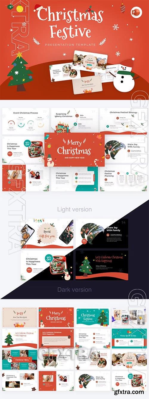 Christmas Festive Creative PowerPoint Template 2MRLKLL