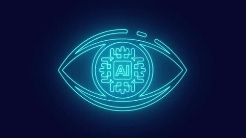 Videohive - Human Eye With Artificial Intelligence Vision - 35345505 - 35345505