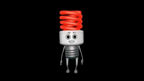 Videohive - Red Light Bulb Jumping Looped Alpha Channel - 35357666 - 35357666