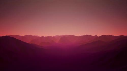 Videohive - Red Foggy Mountain Landscape Background - 35357954 - 35357954