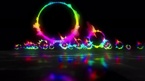 Videohive - Audio spectrum music neon sign abstract loopable hyperspace - 35358581 - 35358581