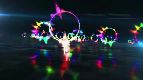 Videohive - Audio spectrum music neon sign abstract hyperspace - 35358612 - 35358612