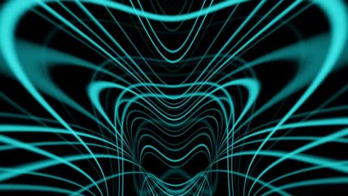 Videohive - Vj Loop Sci Fi Flight Among An Abstract Tunnel Of Mint Colored Lines 02 - 35359727 - 35359727