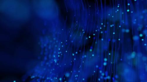 Videohive - Blue Background Of Glowing Fibers - 34564901 - 34564901