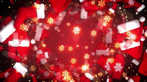 Videohive - Christmas Hat Glove and Stocking - 35288513 - 35288513