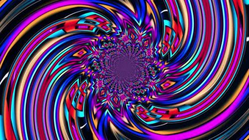 Videohive - Abstract Multicolor Twirl Pattern 4K - 35297200 - 35297200