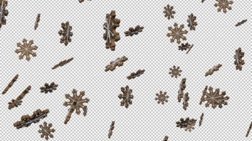 Videohive - Snowflake Cookies - Falling Loop - Alpha Channel - 35297708 - 35297708