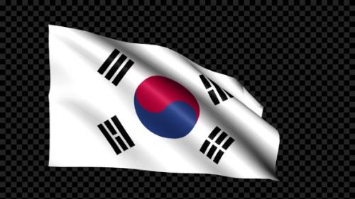 Videohive - Korea South Flag Blowing In The Wind - 35297902 - 35297902