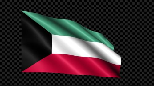 Videohive - Kuwait Flag Blowing In The Wind - 35297905 - 35297905