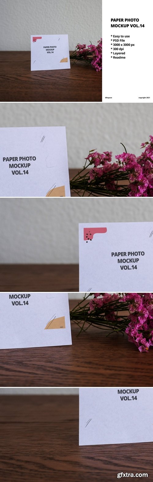 Paper Photo Mockup Vol.14