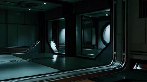 Videohive - Futuristic Interior of Spaceship Corridor with Light - 35271251 - 35271251