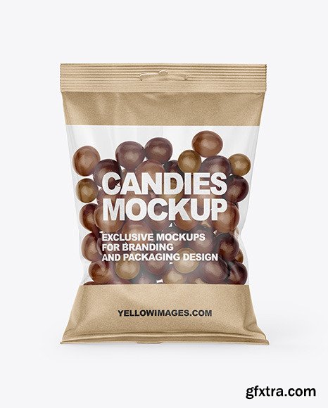 Bag With Candies Mockup 56048